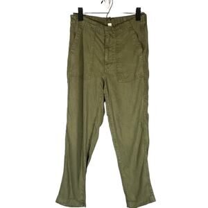 J. Crew Re-imagined Olive Straight Leg Lyocell Casual Pants Women Sz 4